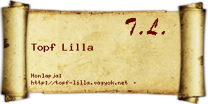 Topf Lilla névjegykártya